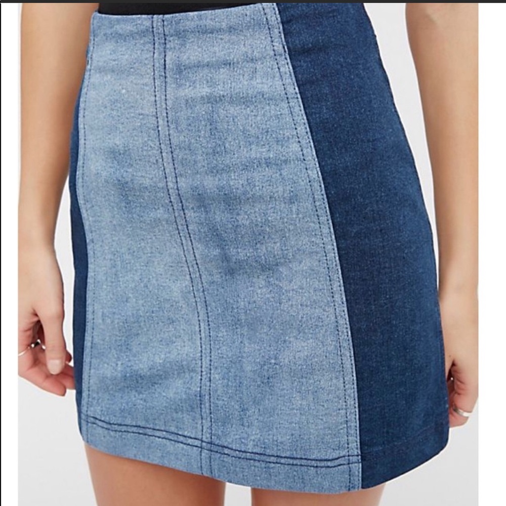 Free People Modern Femme Denim Mini Indigo Wash